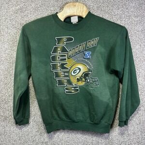 Vintage Green Bay Packers Sweatshirt Mens Large Green NFL‎ Team Rated 90s